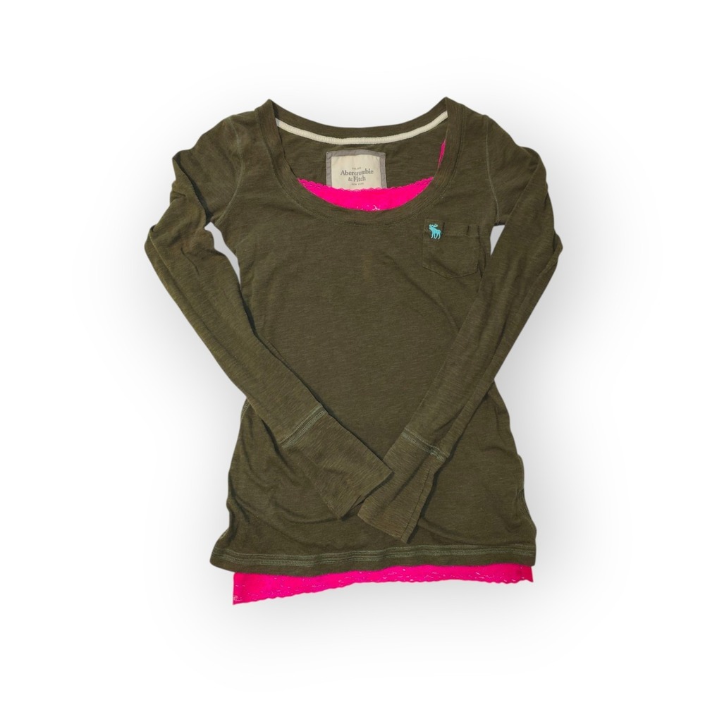 vintage Abercrombie and fitch long sleeve Henley